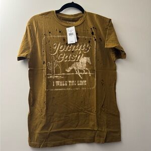 Johnny Cash Graphic T-Shirt in Brown